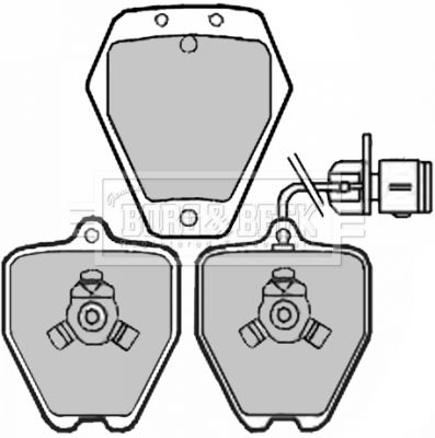 BORG & BECK Комплект тормозных колодок, дисковый тормоз BBP1944